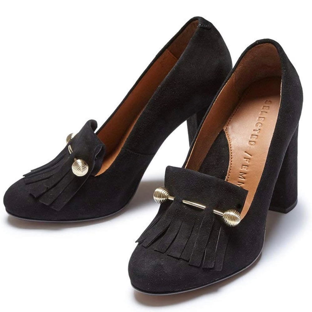 Selected Femme Fringe High Heels